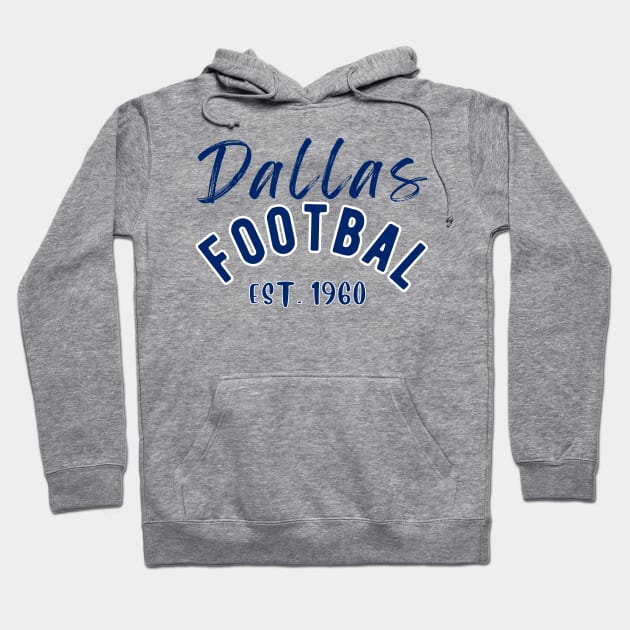 Dallas Football Vintage Style Hoodie by Borcelle Vintage Apparel 